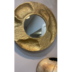 GOLD CONCAVE WALL MIRROR