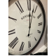 STATION WALL CLOCK WITH ROMAN NUMERALS