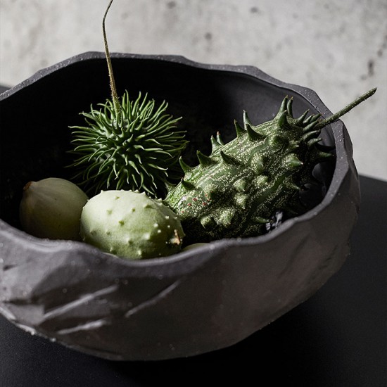 Serving bowl Kuri - Stone -Black