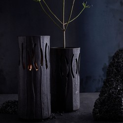 Gaia Lantern L - Chocolate Stoneware 