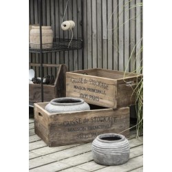 Box set of 2 w/text "Caisse de Stockage" 