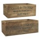 Box set of 2 w/text "Caisse de Stockage" 