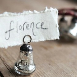 Bell Place Name Holder Antique Silver (Set of 8)