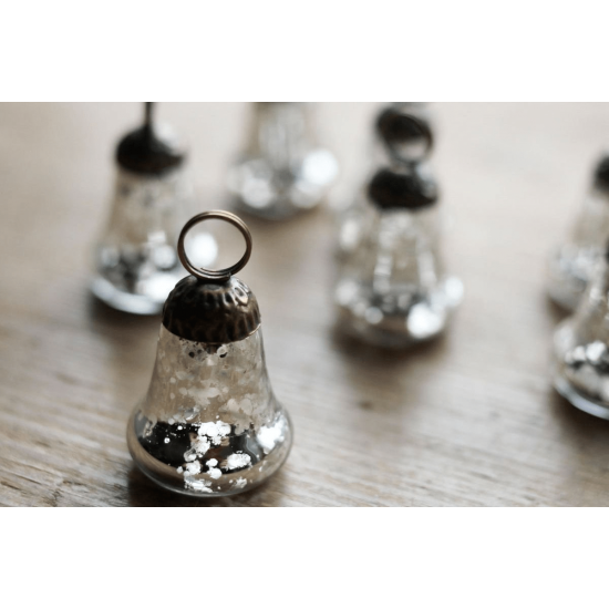 Bell Place Name Holder Antique Silver (Set of 8)