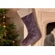 Karru Cotton Velvet Stocking - Charcoal