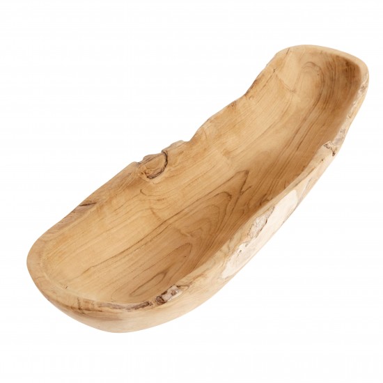 Bowl Rustic Oval - natural, unfinished