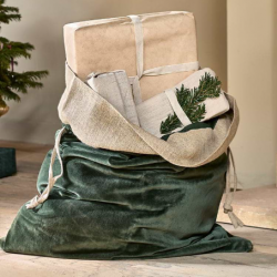Karru Cotton Velvet Sack - Forest Green