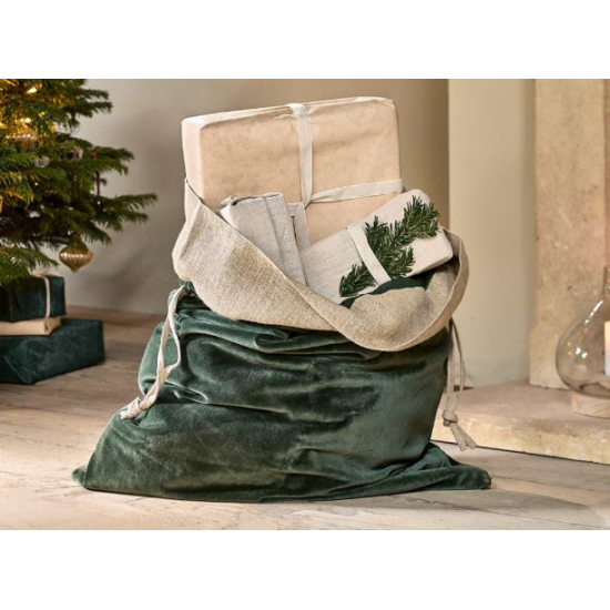 Karru Cotton Velvet Sack - Forest Green